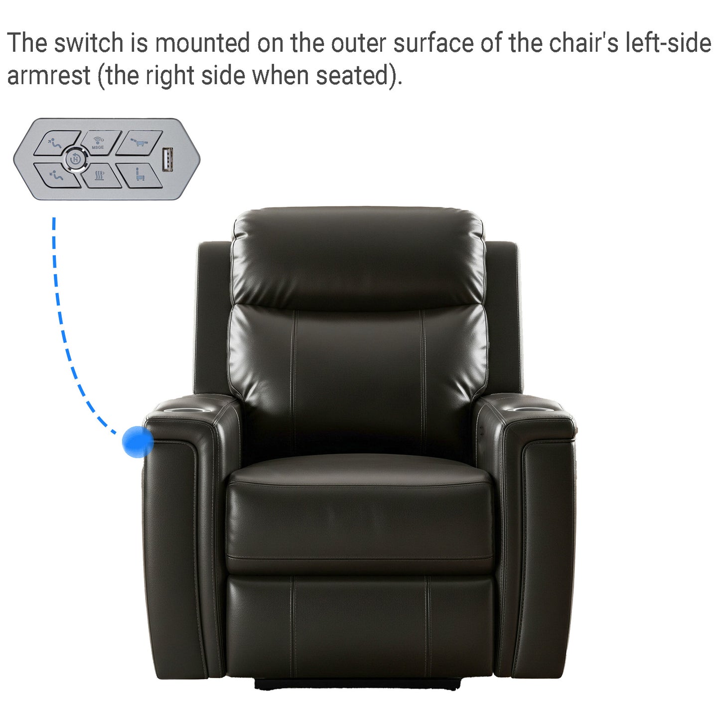 eMoMo TRG22HRRLA 7-Button Control Switch with USB and 5 Plugs