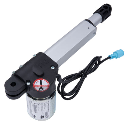 Electric actuator with cable on a white background