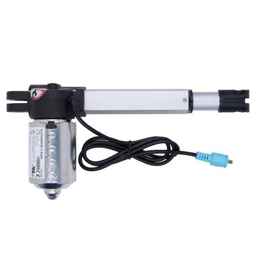 Electric actuator with cable on a white background