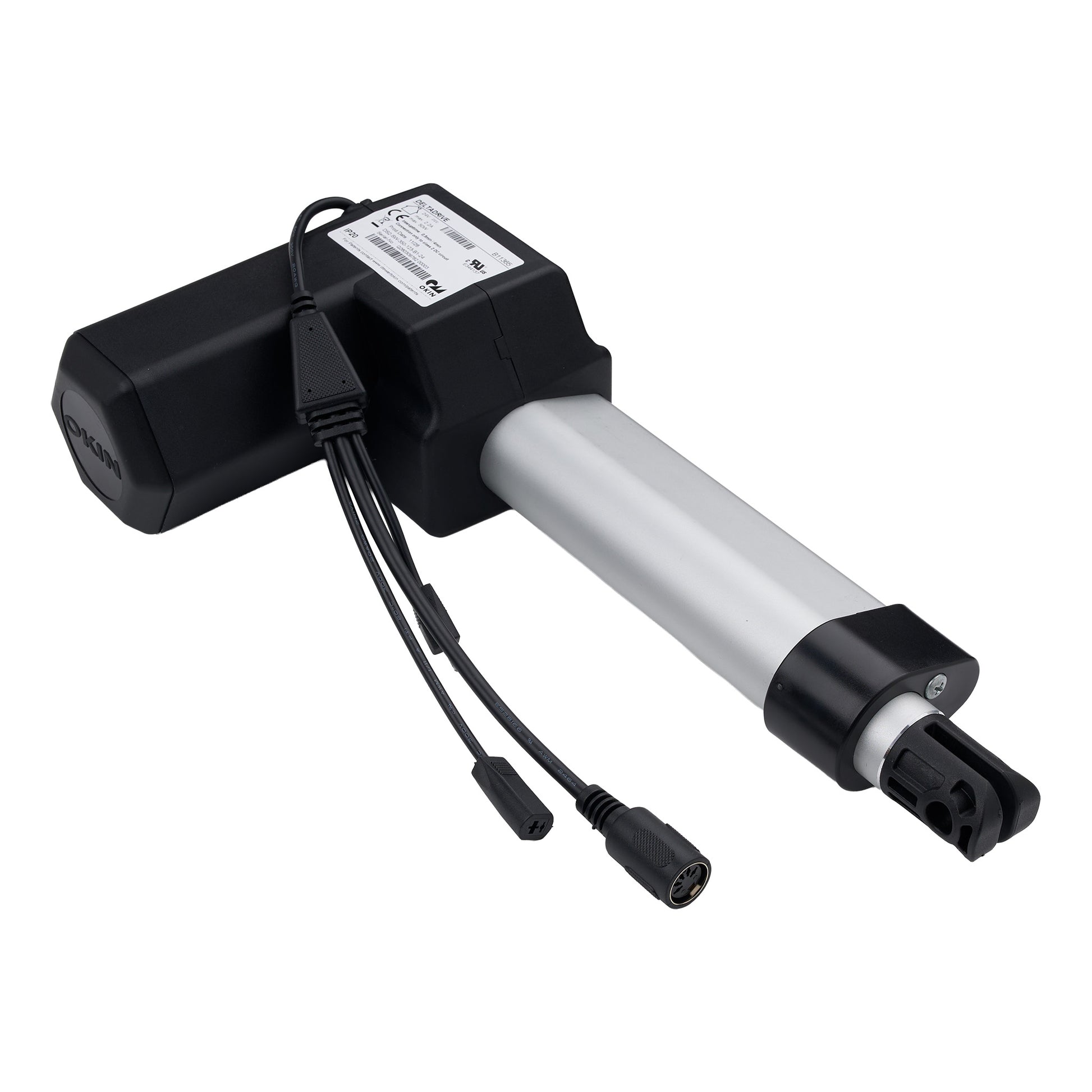 Black and silver electric pump on a white background