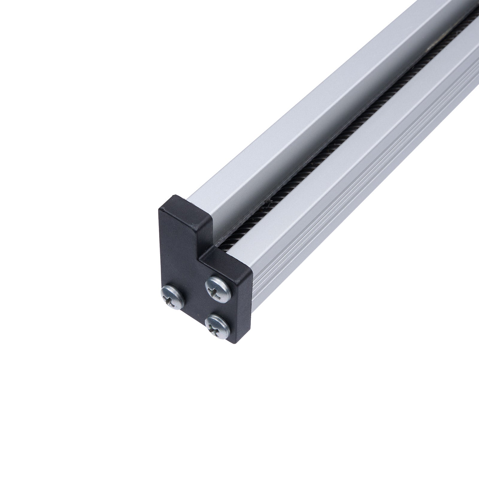 Metallic roller blind on a white background