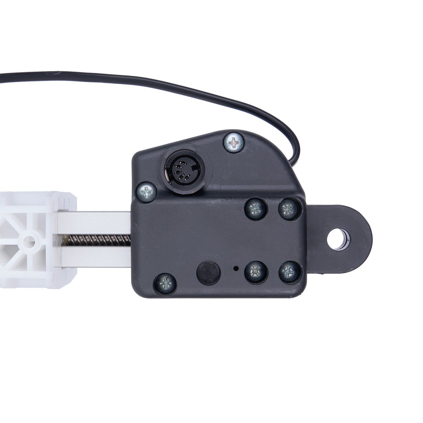 Mechanical component with a cable on a white background