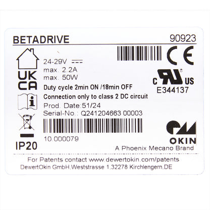 10.000079 OKIN BETADRIVE 90923 Linear Actuator for Recliner/Lift Chair LZB