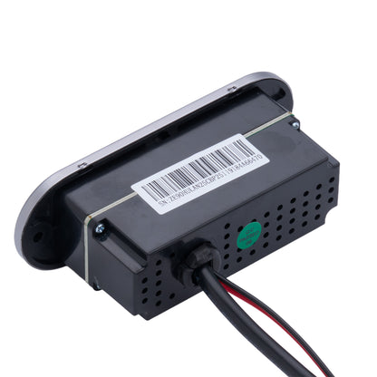 A black electronic control module with a silver metal mounting bracket, a white barcode label, and two wires (black and red) coming out of the back, shown on a white background.