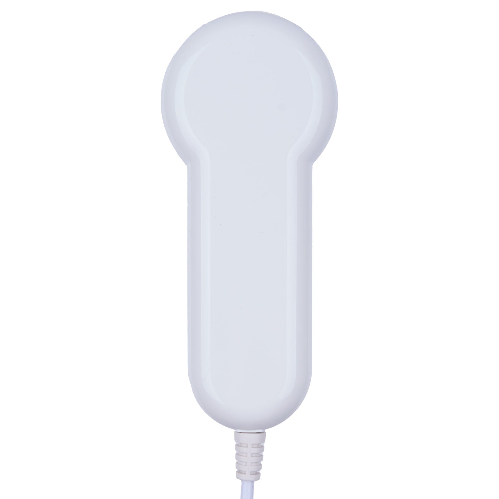 White phone receiver on a white background