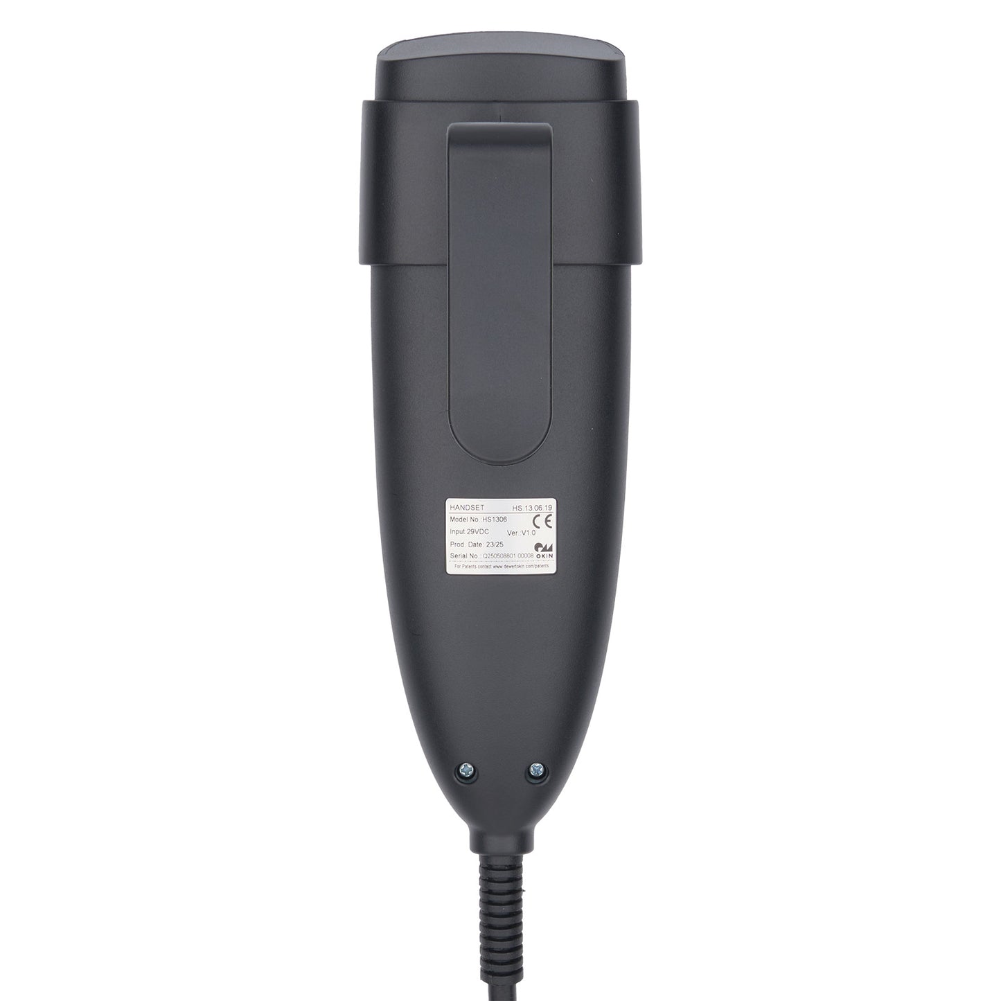 Back view of OKIN HS.13.06.19 6-Button 7-pin Remote Handset 