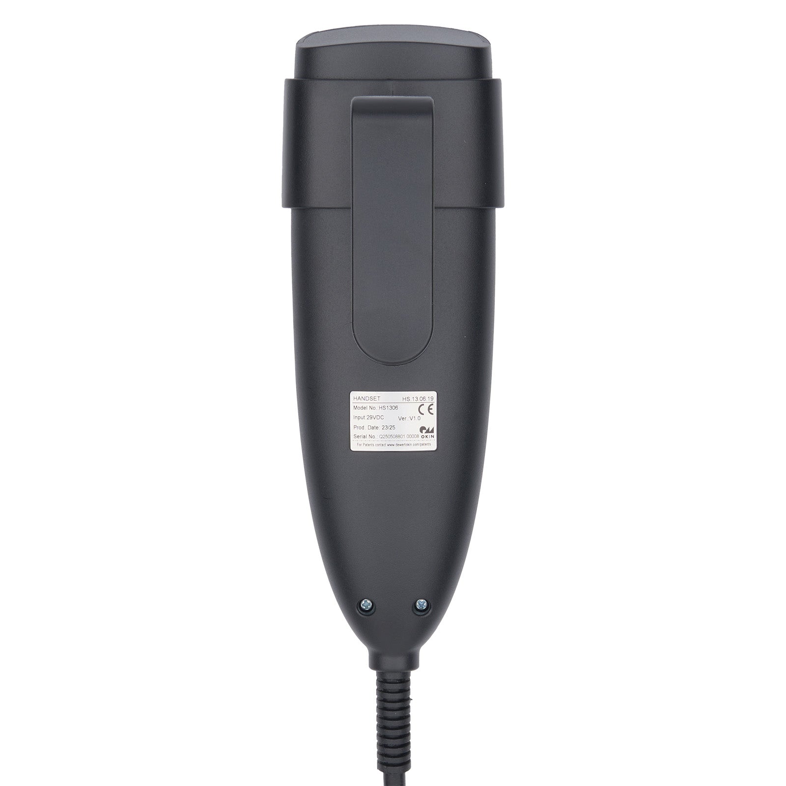 Back view of OKIN HS.13.06.19 6-Button 7-pin Remote Handset 