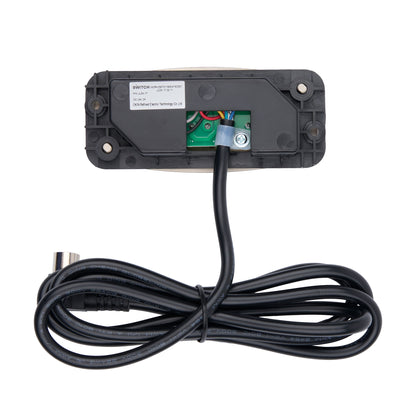Electronic device with wiring on a white background