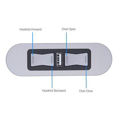 Button Functions of eMoMo HX90BEU-PR02 Switch for Lift Chair and Power Recliner with 4 Buttons and USB Port