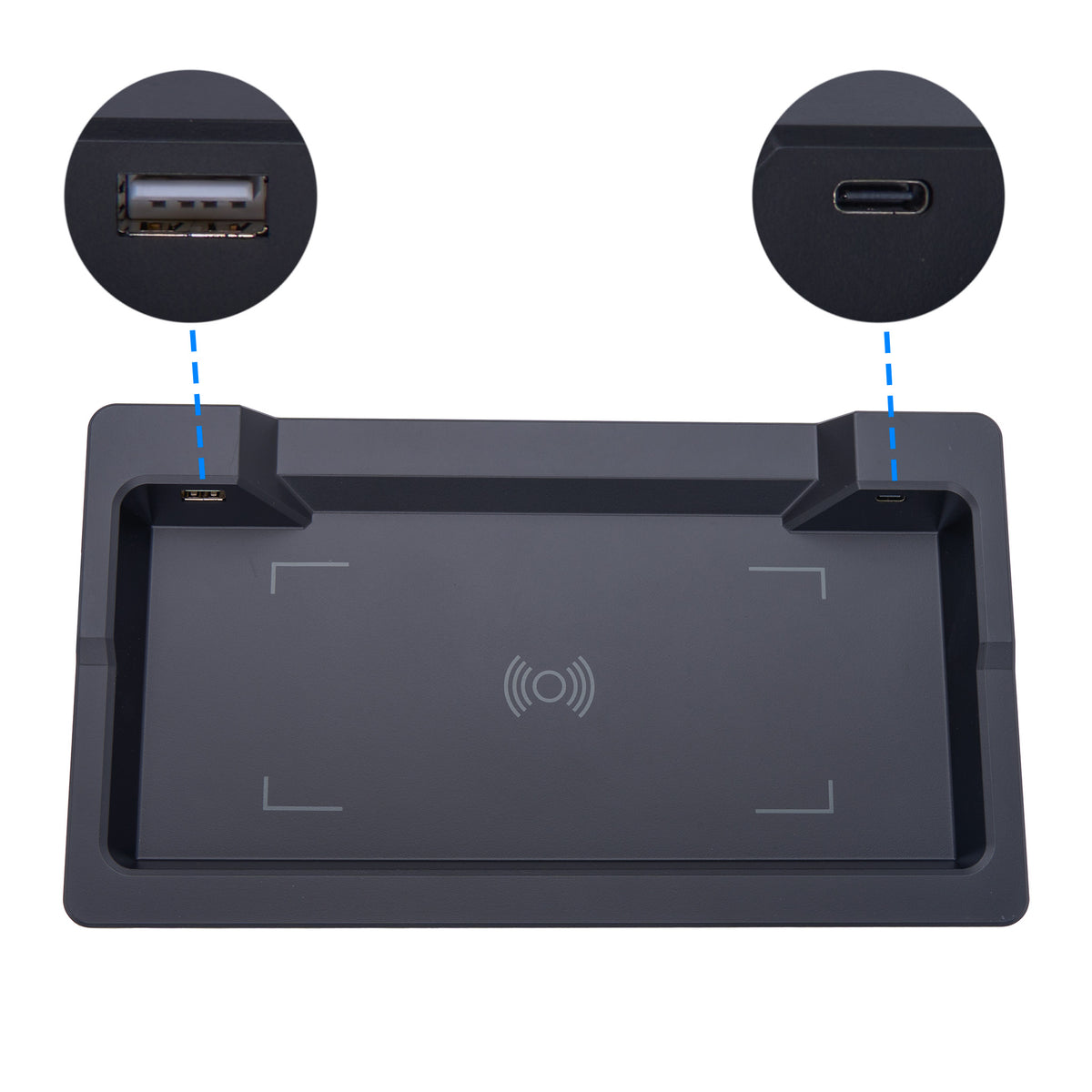 Charging panel & sockets of the RK23300639X000 Trapezoid Wireless Charging Panel