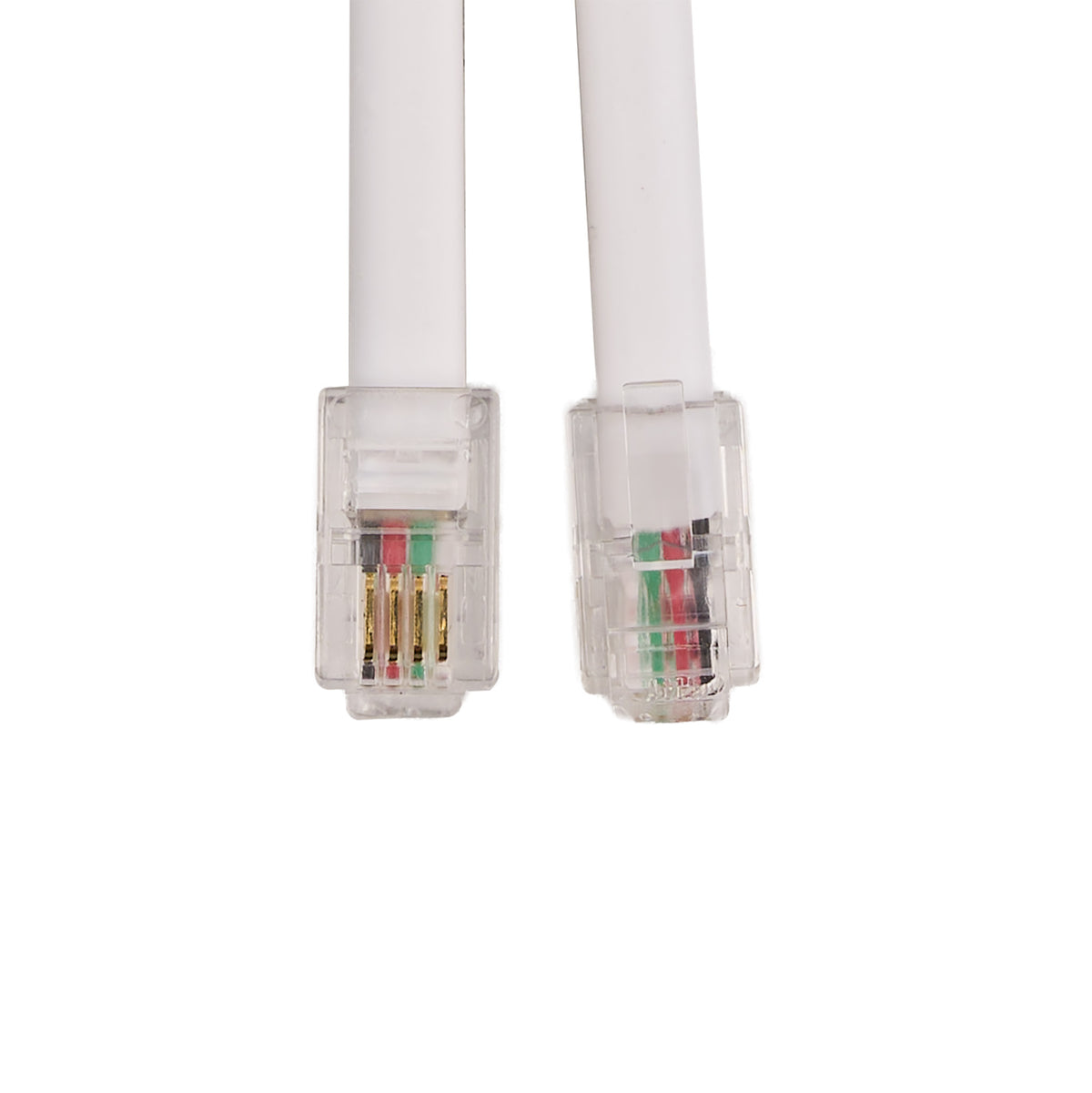 Close up view of the 4 pin crystal plug for Adjustable Bed Base Sync Cable 