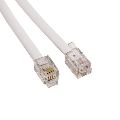 Close up view of the 4 pin crystal plug for Adjustable Bed Base Sync Control Cable 