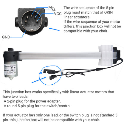 Two Control One Junction Box for Motion Furniture