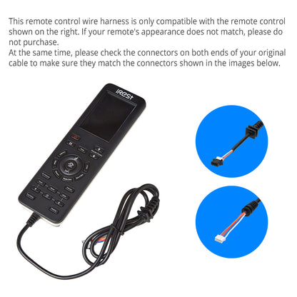 Compatibility instruction of the 4-Pin Remote Controller Wire Harness for iRest SL-A303 series massage chairs