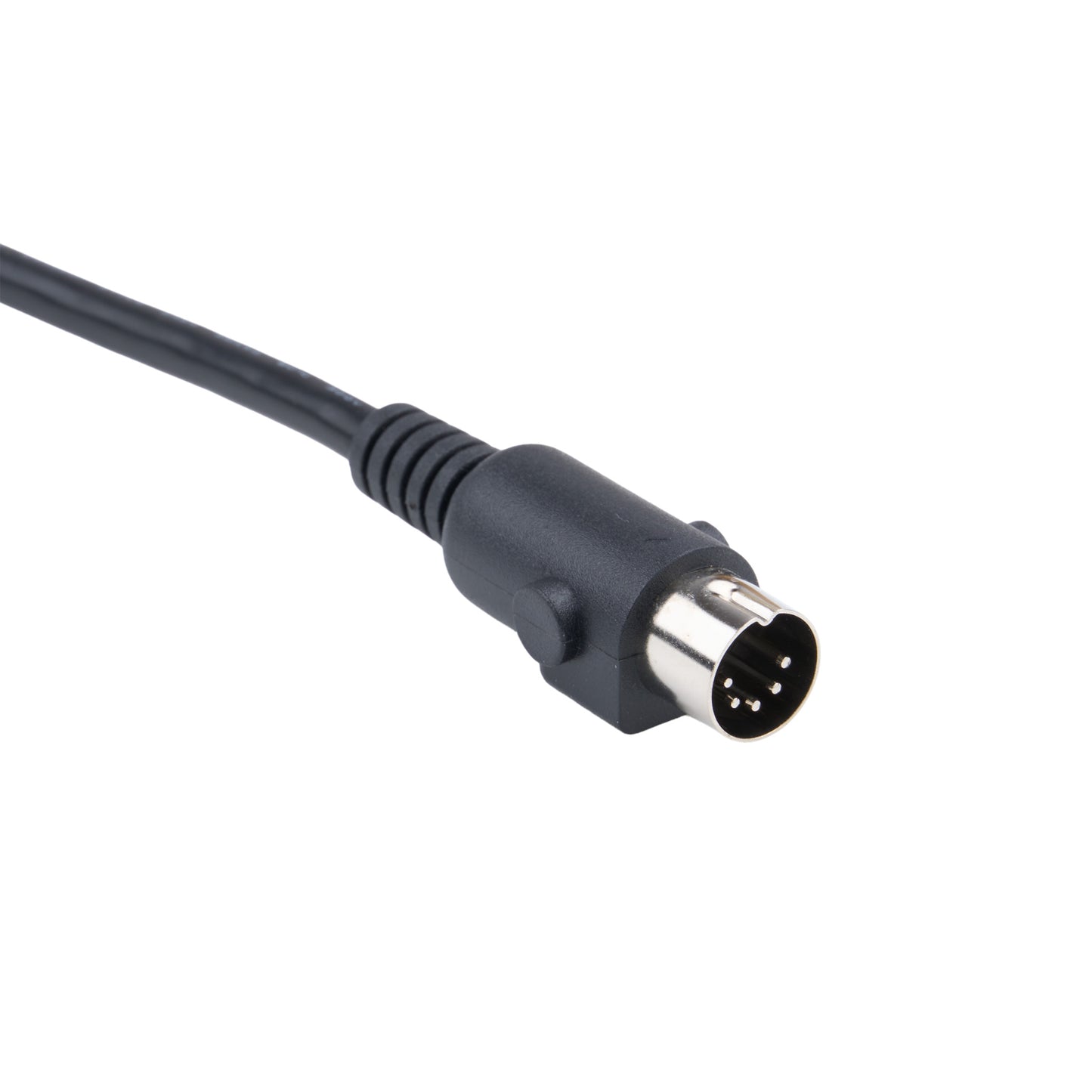 Black cable with a 4-pin connector on a white background