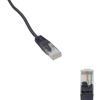 Ethernet cable with connector on a white background