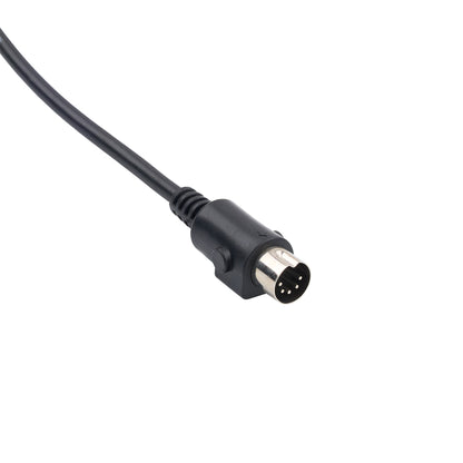 A black electrical cable with a multi-pin circular connector, shown against a plain white background.