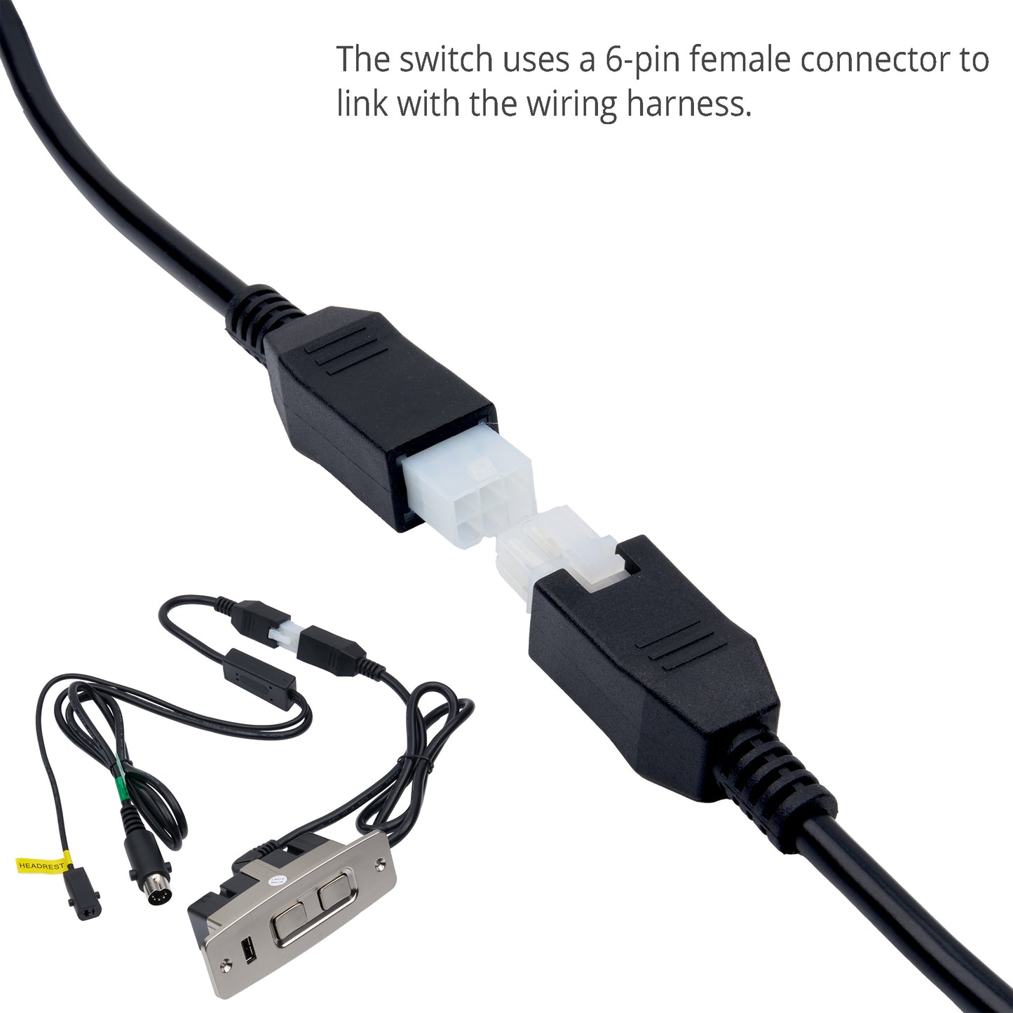 Raffel CTR UR2 52 BA 4-Button Switch & Wire Harness for Power Recliner Lift Chairs