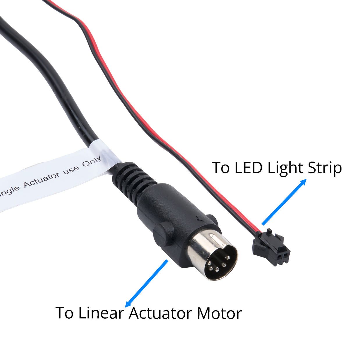 Connector of the eMoMo HX90ALU Switch for Lift Chair and Power Recliner with 3 Buttons, 2 Plugs and a USB Port