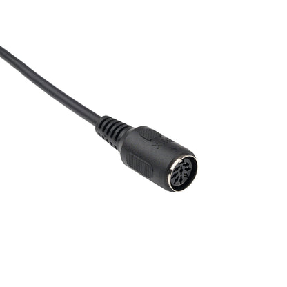 Black connector cable on a white background