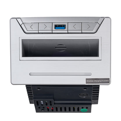Electronic device with screen and buttons on a white background