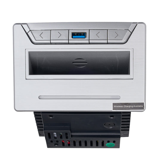 Electronic device with screen and buttons on a white background