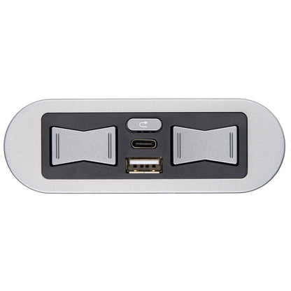 Control Panel of eMoMo HX90HU2N 5 Button Switch with Type A+C USB Ports and 5-Pin Plug