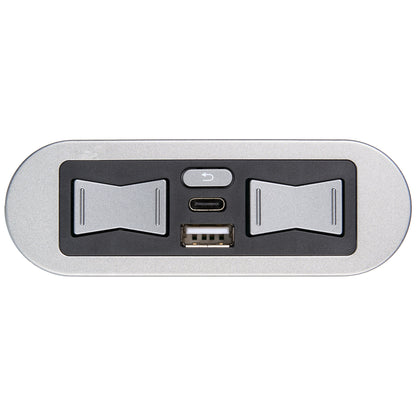 Control Panel of eMoMo HX90HU2 5 Button Switch with Type A+C USB Ports and 5-Pin Plug
