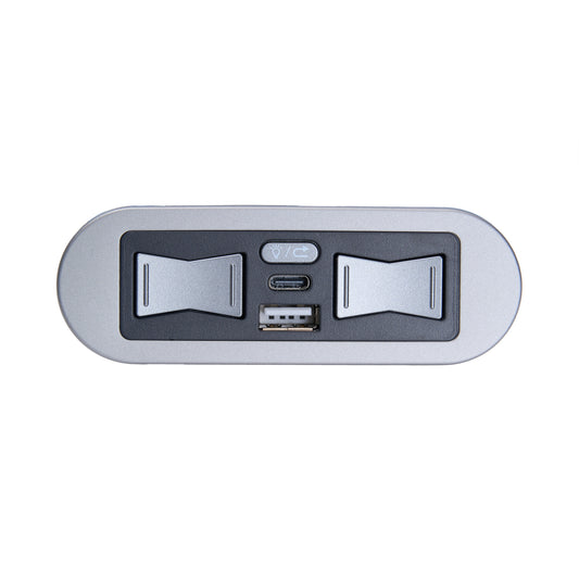 eMoMo HX90HU2CLN / HX90HU2C2LN 5 Button Switch with Type A+C USB Ports and Two Leads