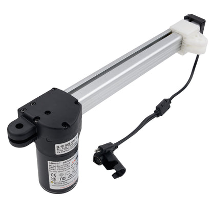 Linear actuator with cable on a white background