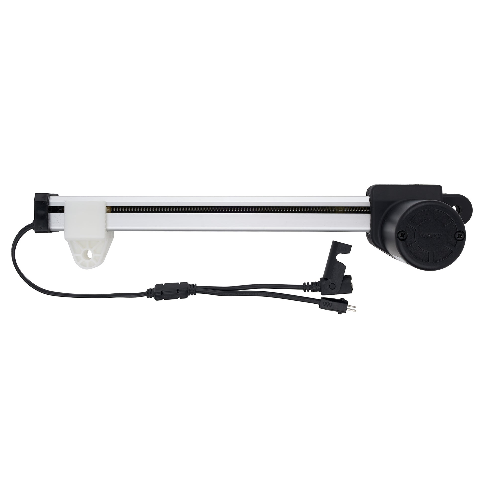 Light bar with black and white design on a white background