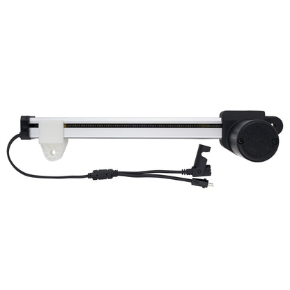 Light bar with black and white design on a white background