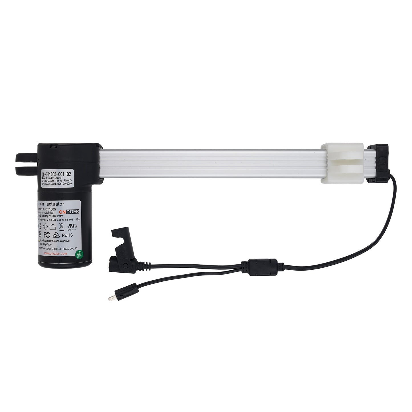 Electronic component with connectors and wiring on a white background