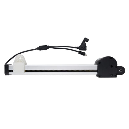 Mechanical component with black and white parts on a white background