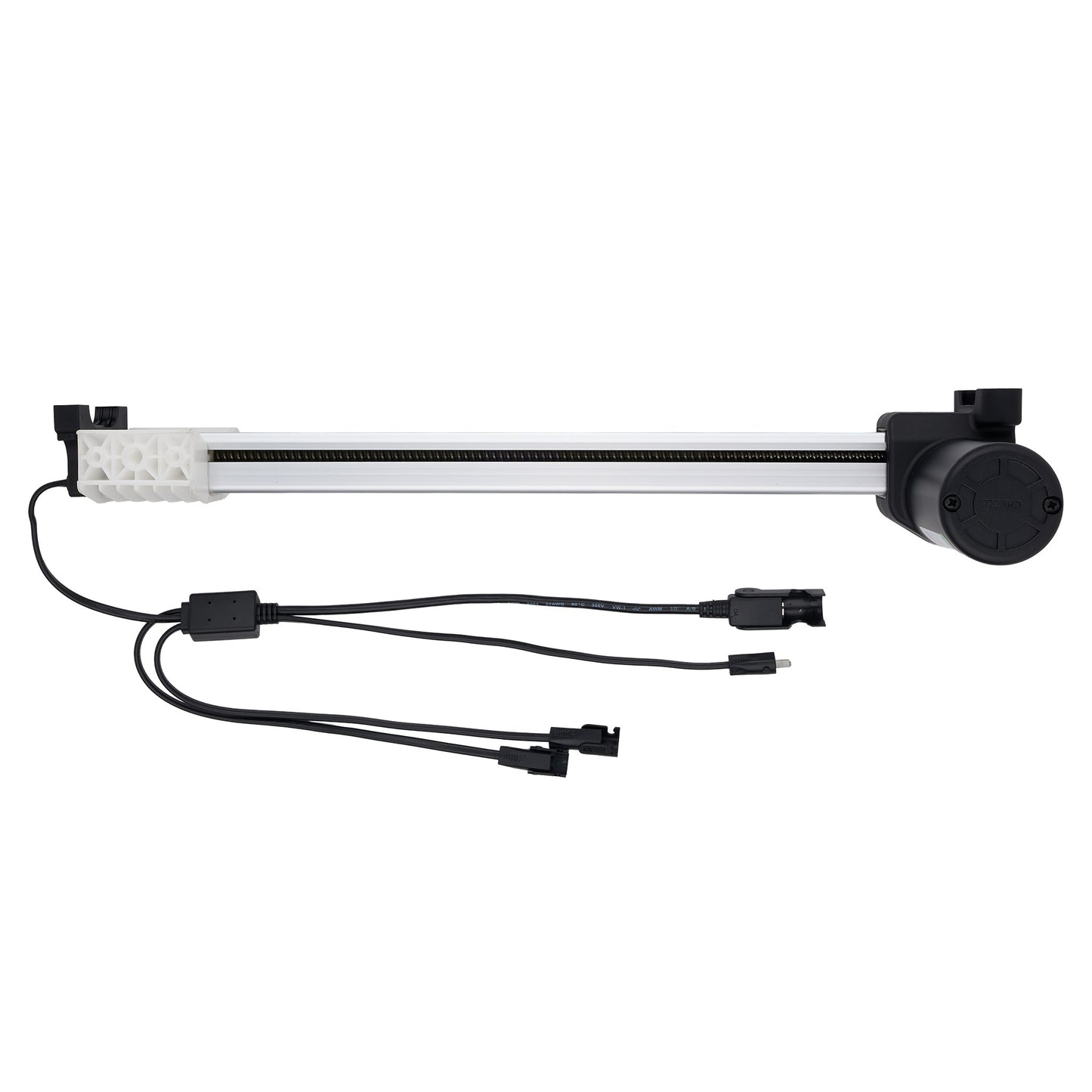 Aquarium light bar with power switch on a white background