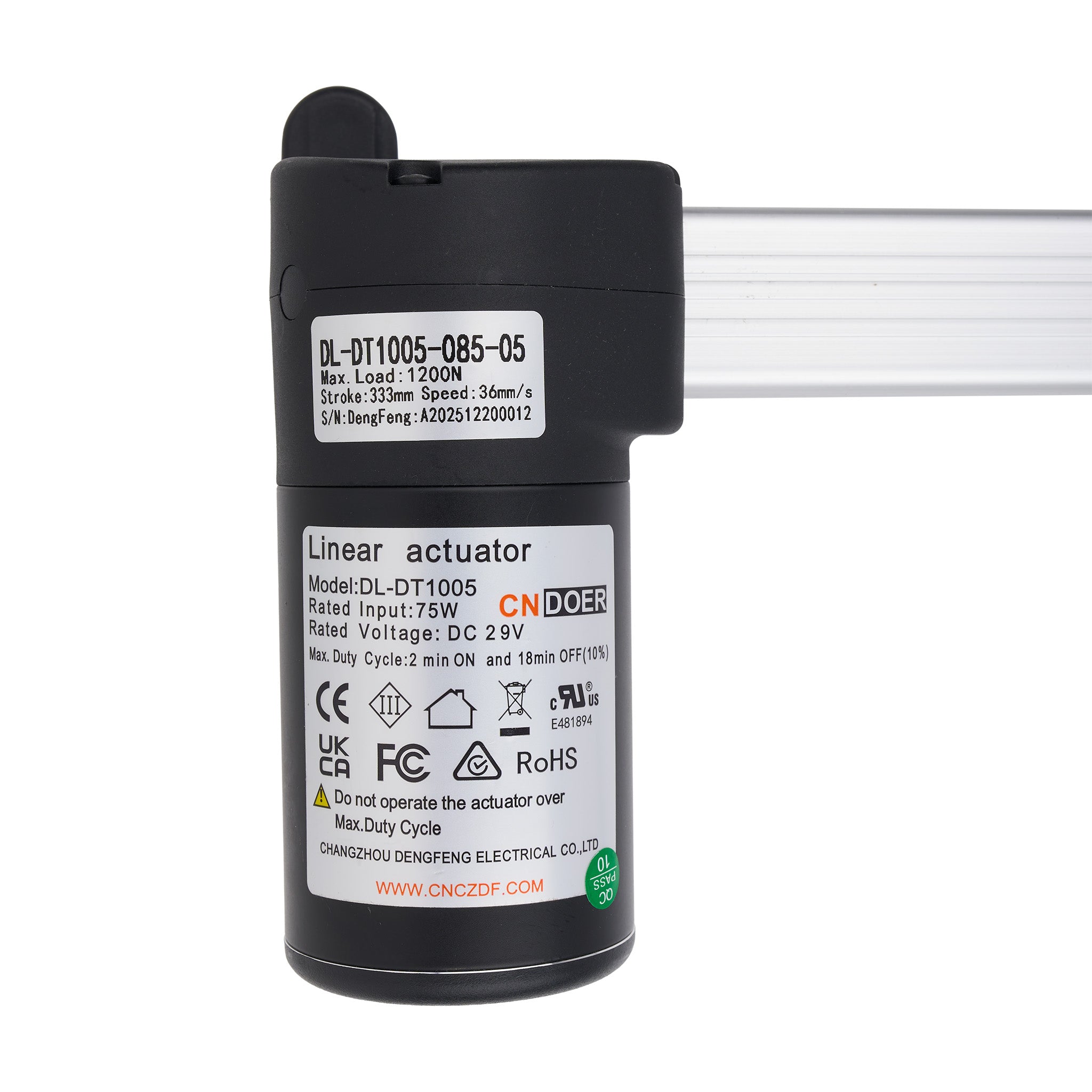 CN DOER DL-DT1005-085-05 Linear Actuator Motor by Changzhou
