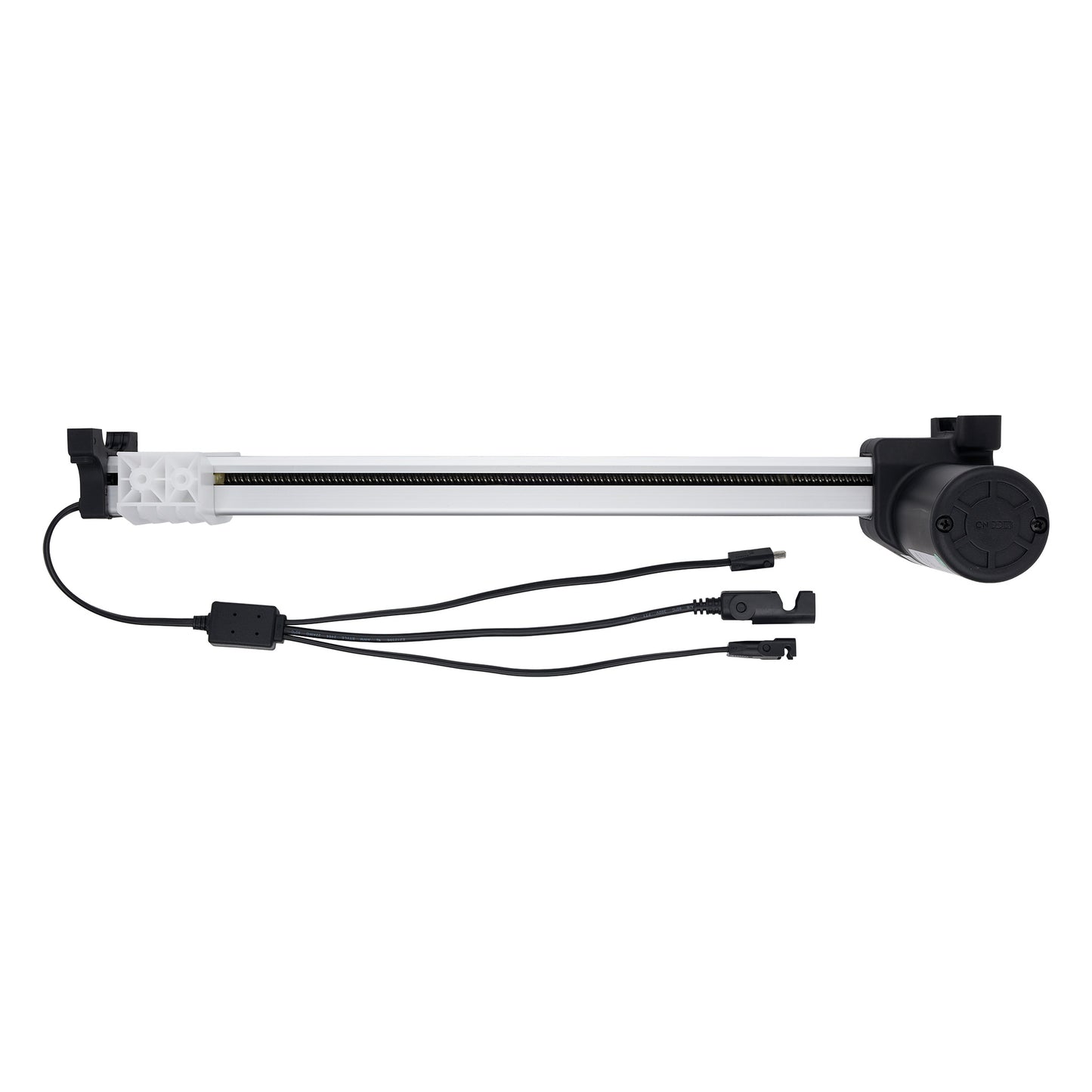 Aquarium light bar with power supply on a white background