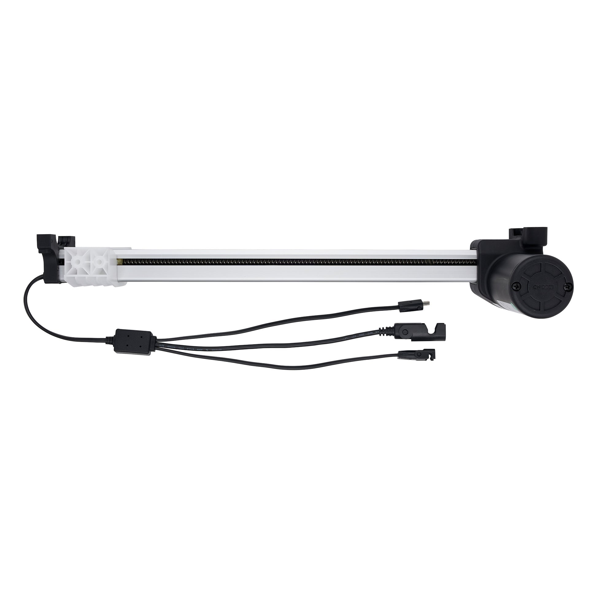 Aquarium light bar with power supply on a white background
