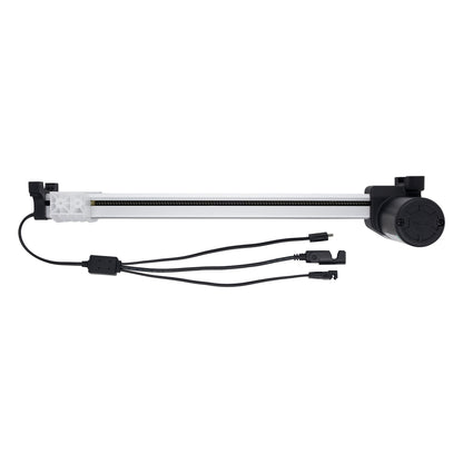 Aquarium light bar with power supply on a white background