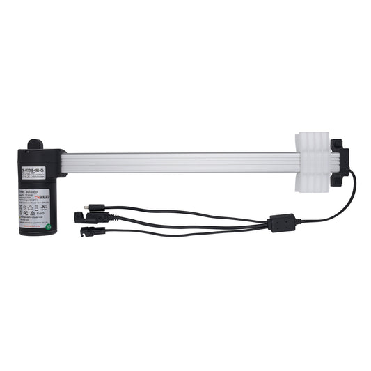 Aquarium light with black housing and white lamp on a white background