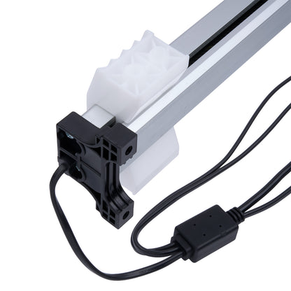 Close-up of a mechanical component with wiring on a white background