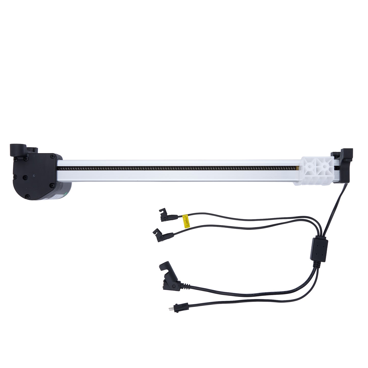 Mechanical arm with connectors on a white background