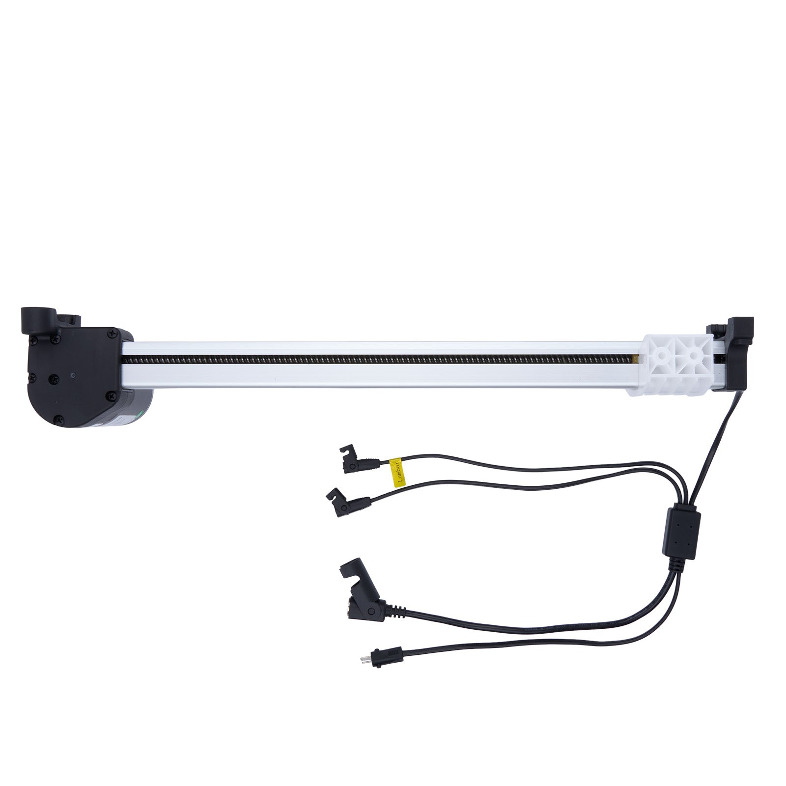 Mechanical arm with connectors on a white background