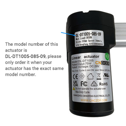 CNDOER DL-DT1005-085-09 Linear Actuator Motor by Changzhou DengFeng