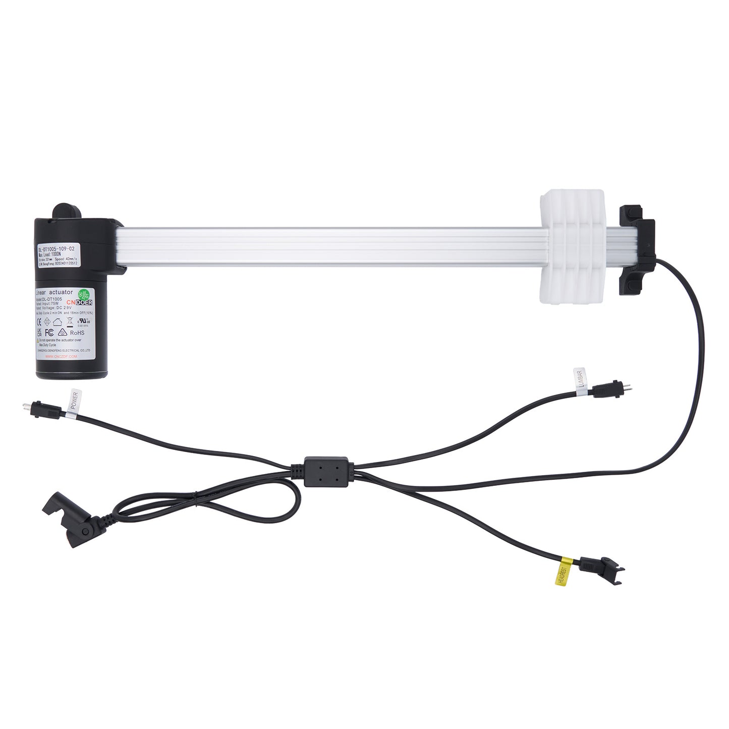 Aquarium pump with cables on a white background