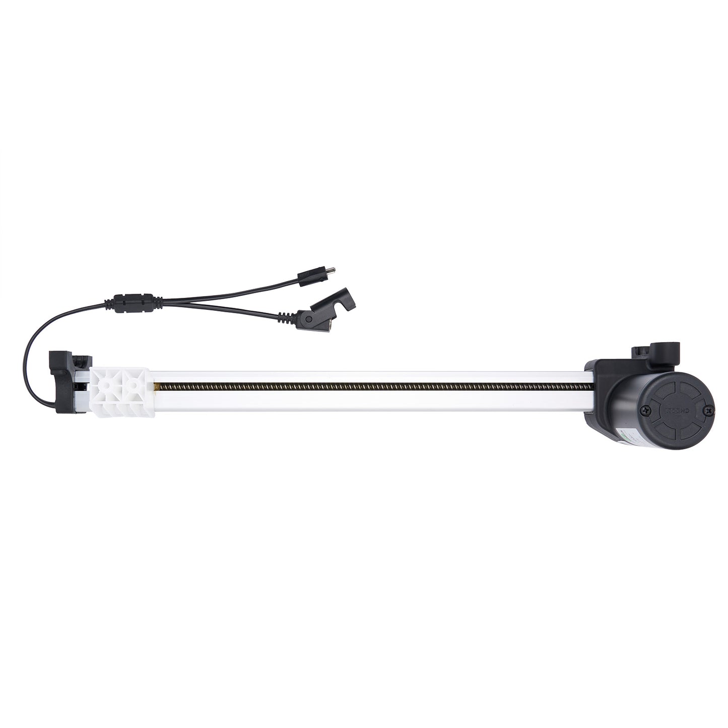 Light stand with adjustable arm on a white background