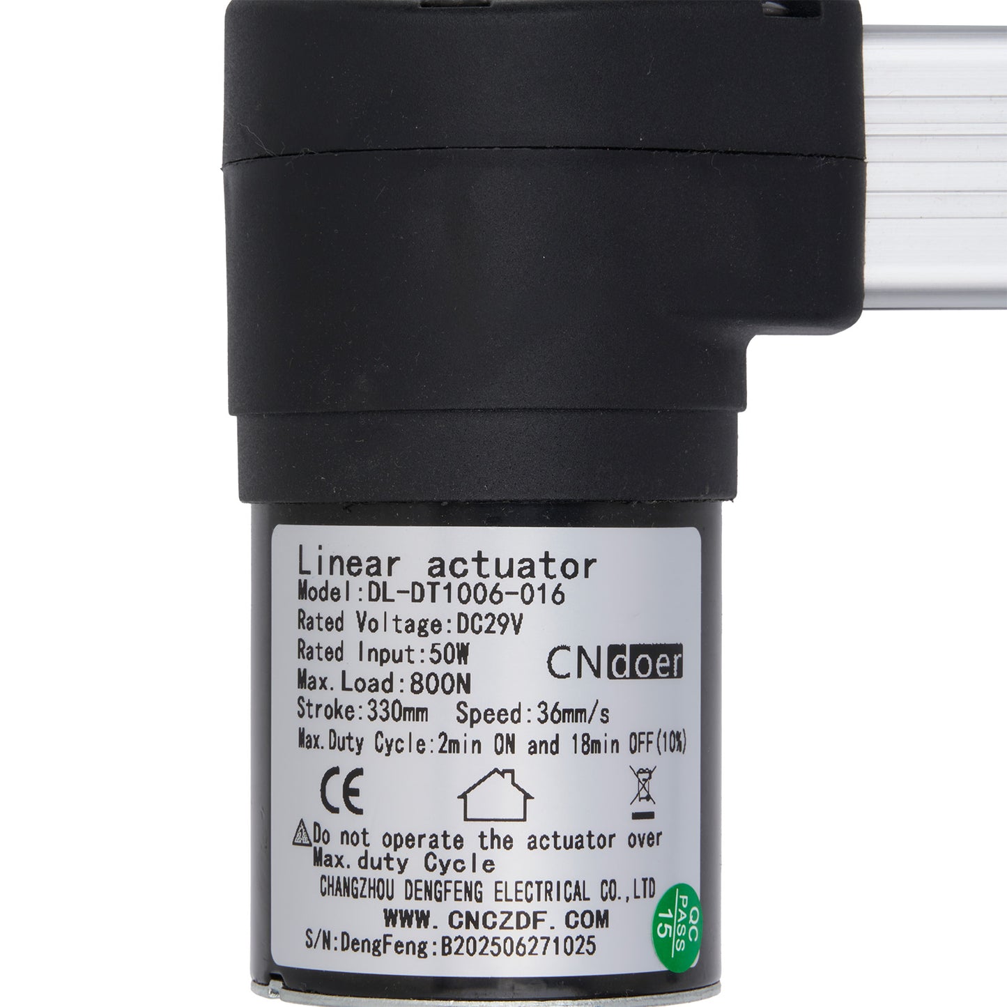 CN DOER DL-DT1006-016 Linear Actuator for Recliner/Lift Chair by Changzhou Dengfeng