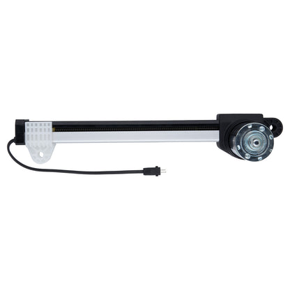 Mechanical linear actuator on a white background