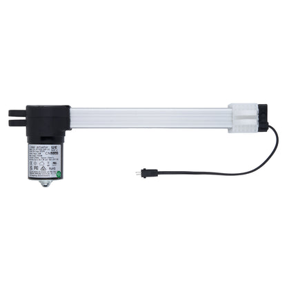 Aquarium light strip with black housing and visible wiring on a white background
