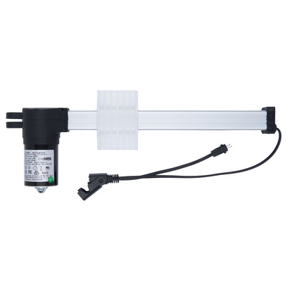 Lighting fixture with black and white components on a white background